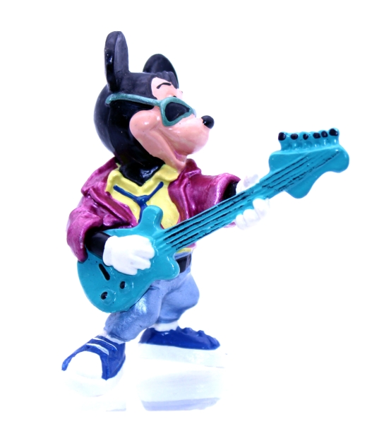 Micky Maus Figur mit Gitarre und Blouson von Bullyland